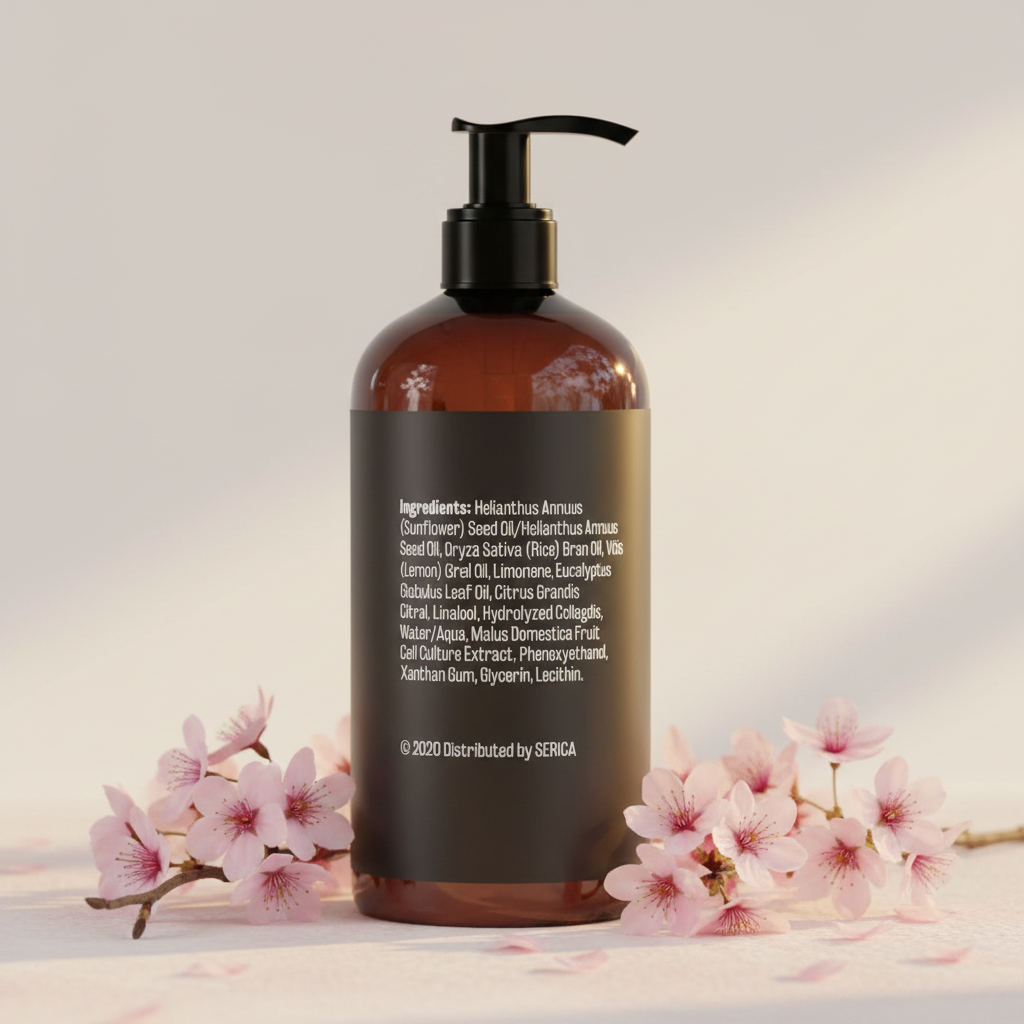 Serica Back Label - 1:1 Square Cherry Blossom
